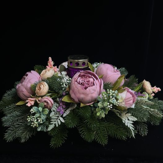 Траурная композиция с лампадой №3