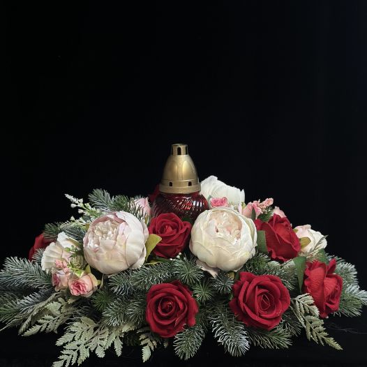 Траурная композиция с лампадой  №2