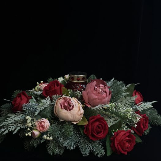 Траурная композиция с лампадой №4